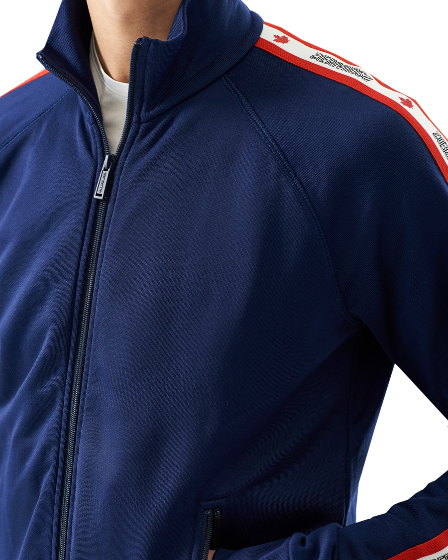 Men | Sweaters & Knitwear | Dsquared2 | Track Zip Top Dark Blue