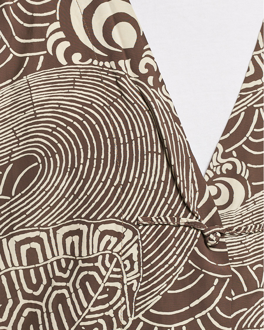 Men | Sweaters & Knitwear | orSlow | Hawaiian Cardigan Turtle Print