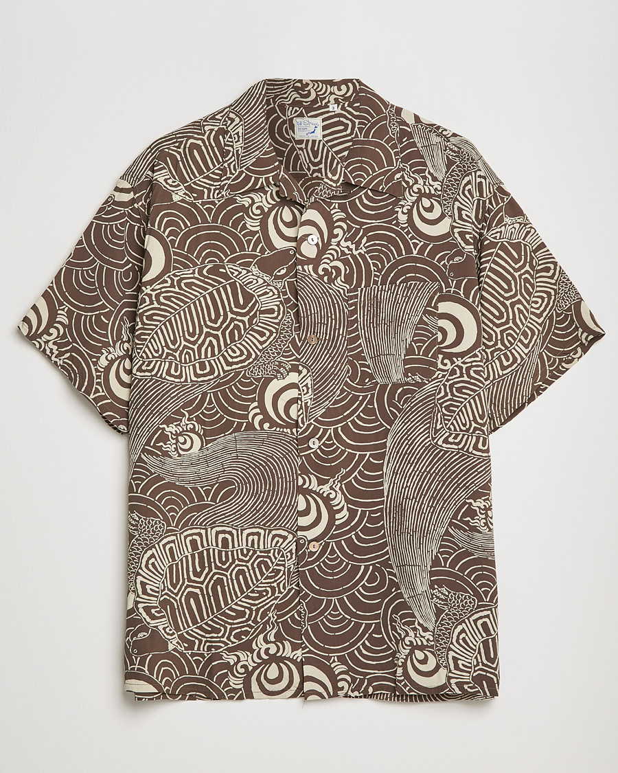 Men | Shirts | orSlow | Hawaiian Shirt Turtle Print