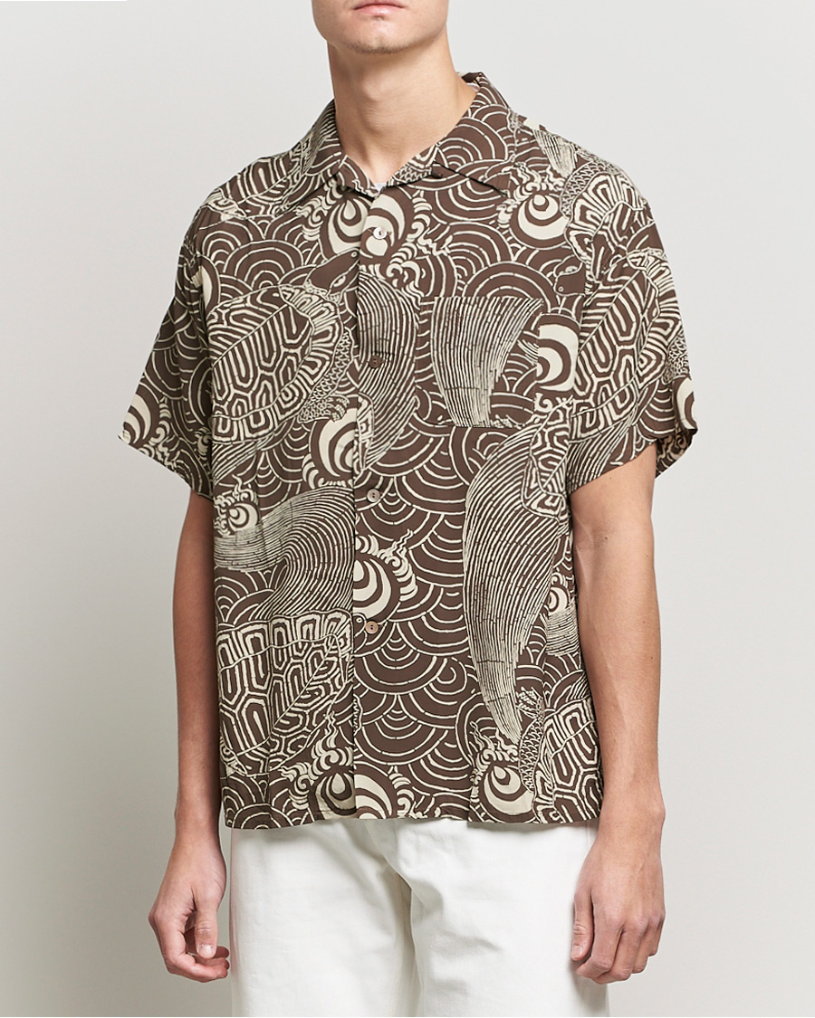 Men | Shirts | orSlow | Hawaiian Shirt Turtle Print