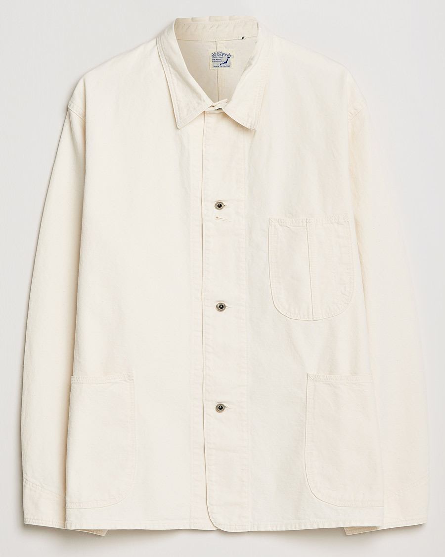 Men | Shirts | orSlow | 1940s Kinari Denim Coverall Ecru