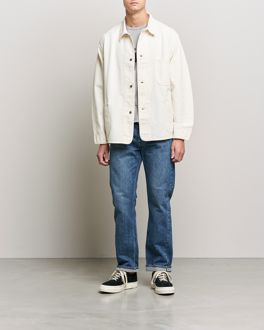 Men | Shirts | orSlow | 1940s Kinari Denim Coverall Ecru
