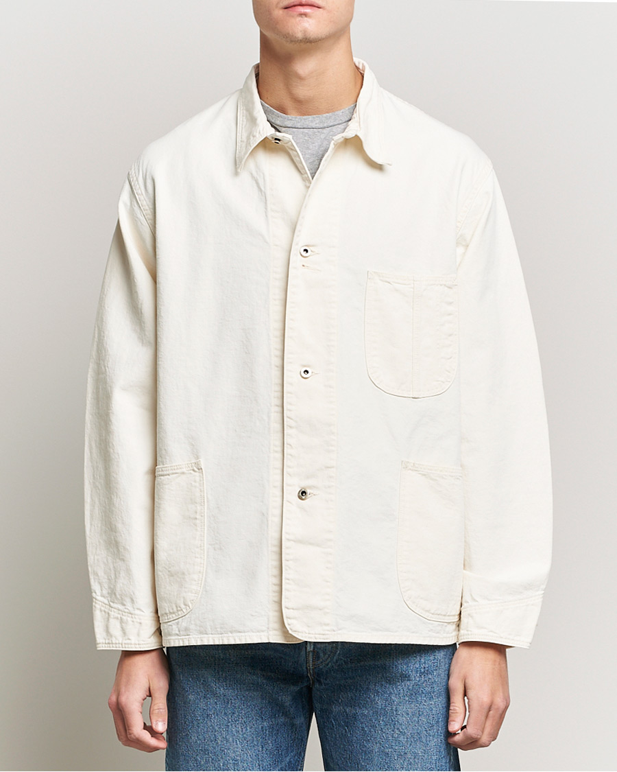 Men | Shirts | orSlow | 1940s Kinari Denim Coverall Ecru
