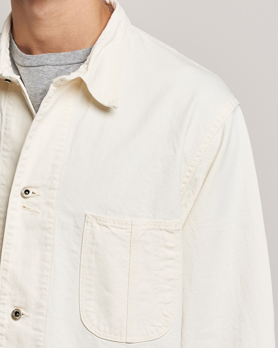 Men | Shirts | orSlow | 1940s Kinari Denim Coverall Ecru