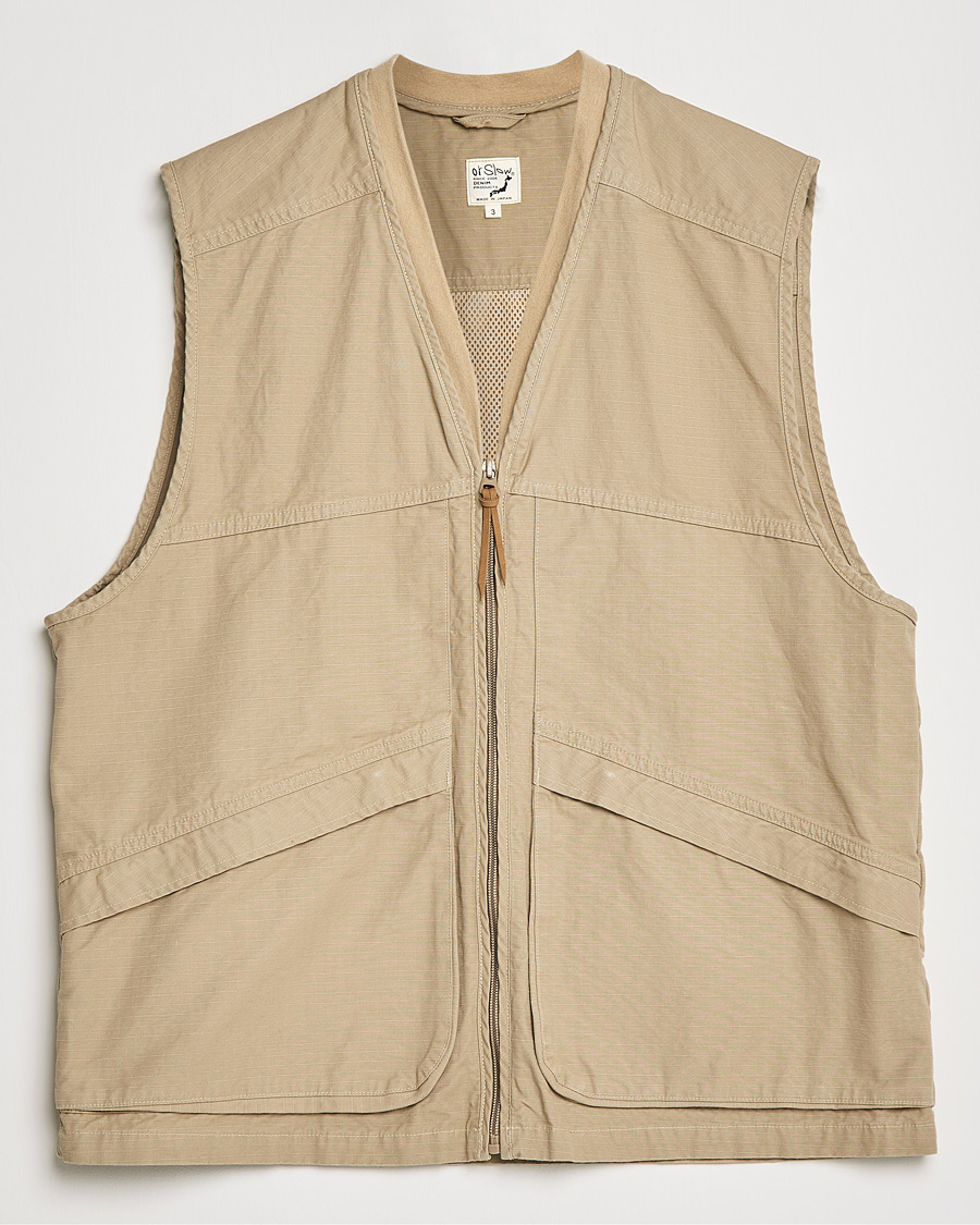 Men | Coats & Jackets | orSlow | Utility Vest Beige