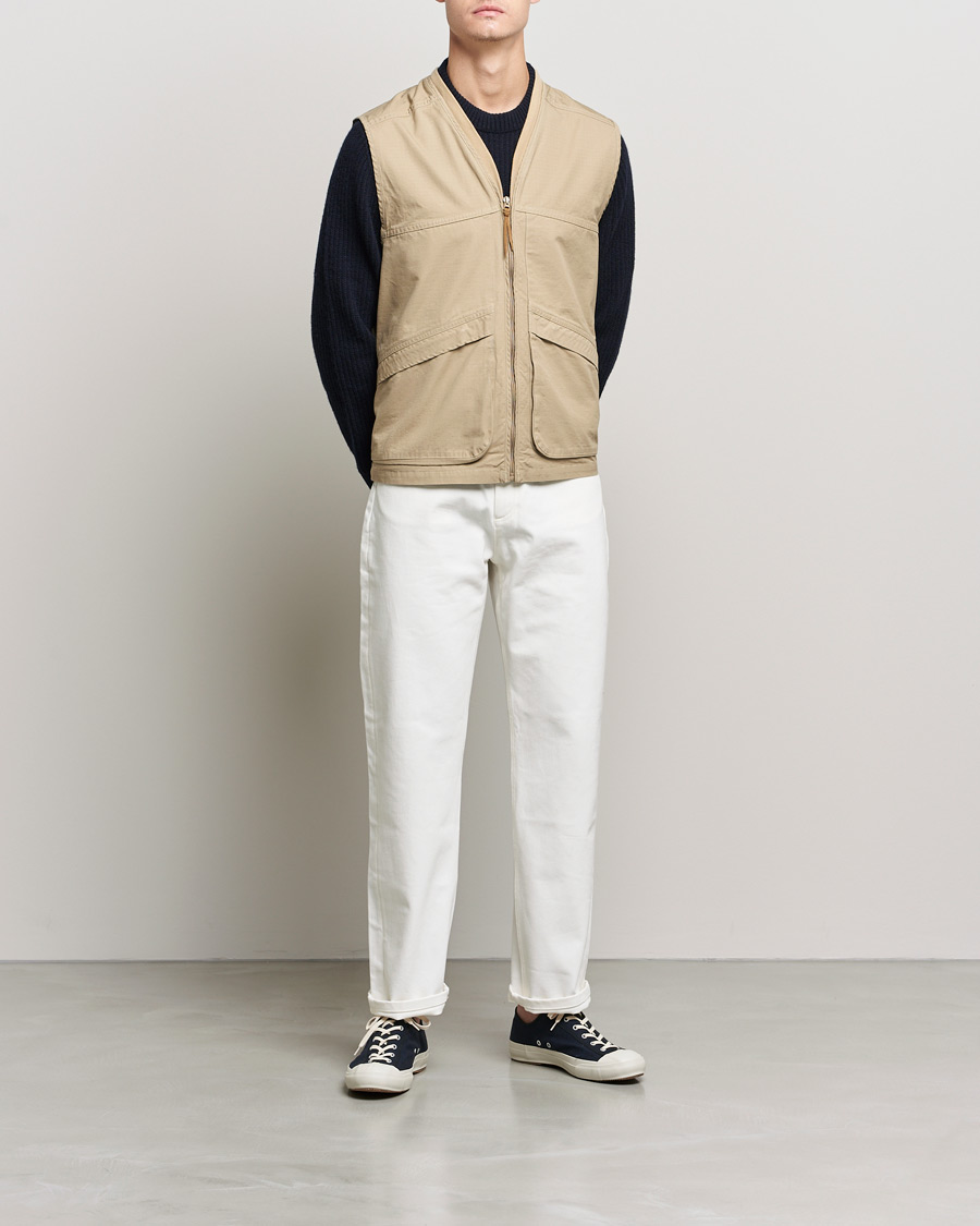 Men | Coats & Jackets | orSlow | Utility Vest Beige