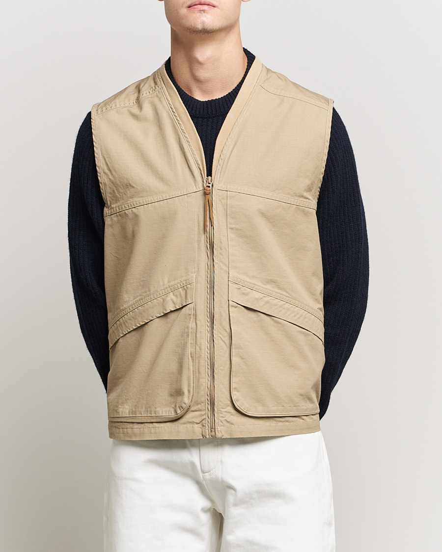 Men | Coats & Jackets | orSlow | Utility Vest Beige