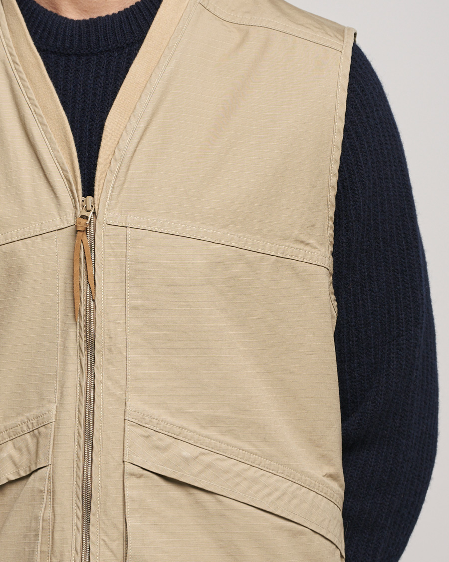 Men | Coats & Jackets | orSlow | Utility Vest Beige