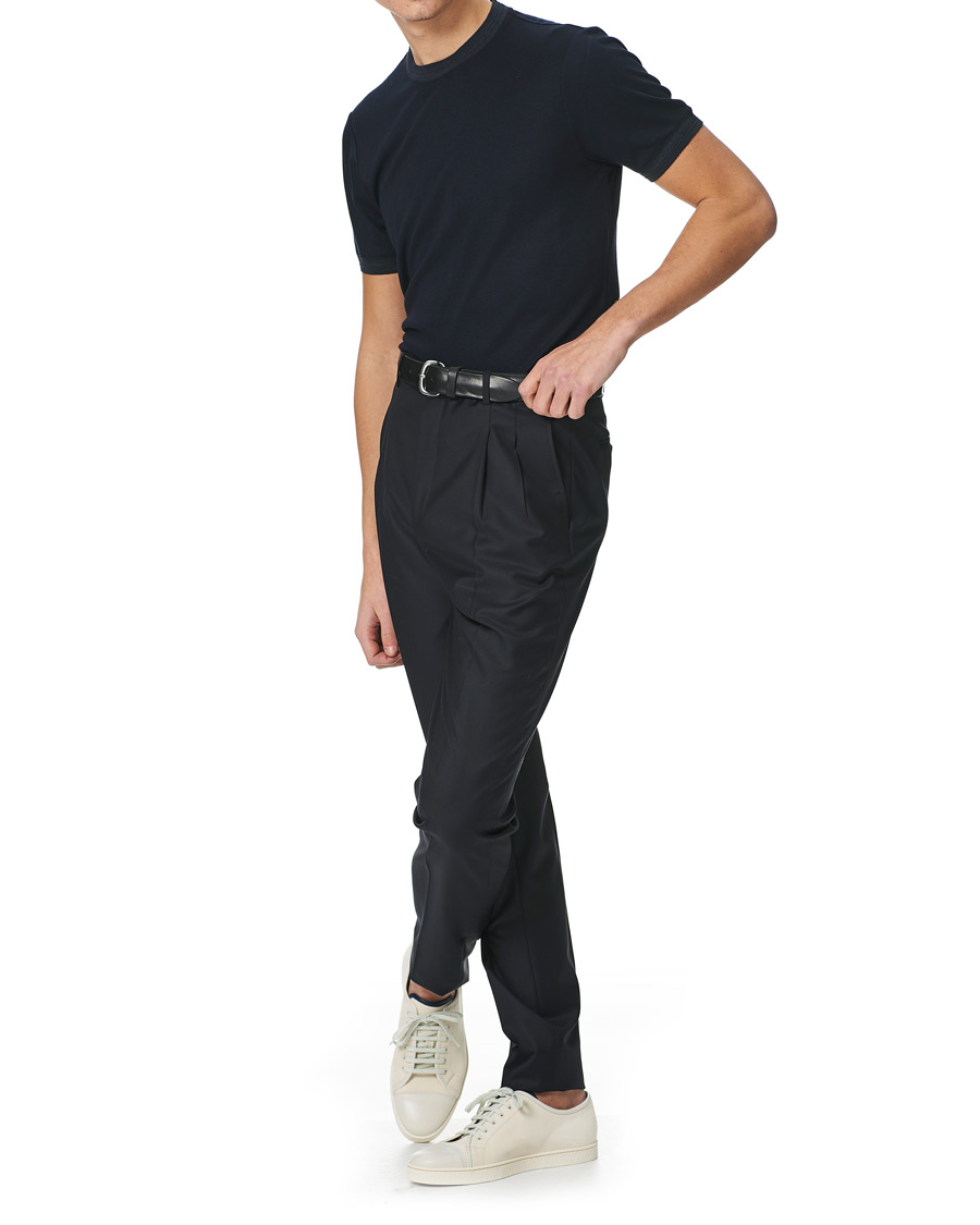 Men | T-Shirts | Giorgio Armani | Soft Silk T-Shirt Navy