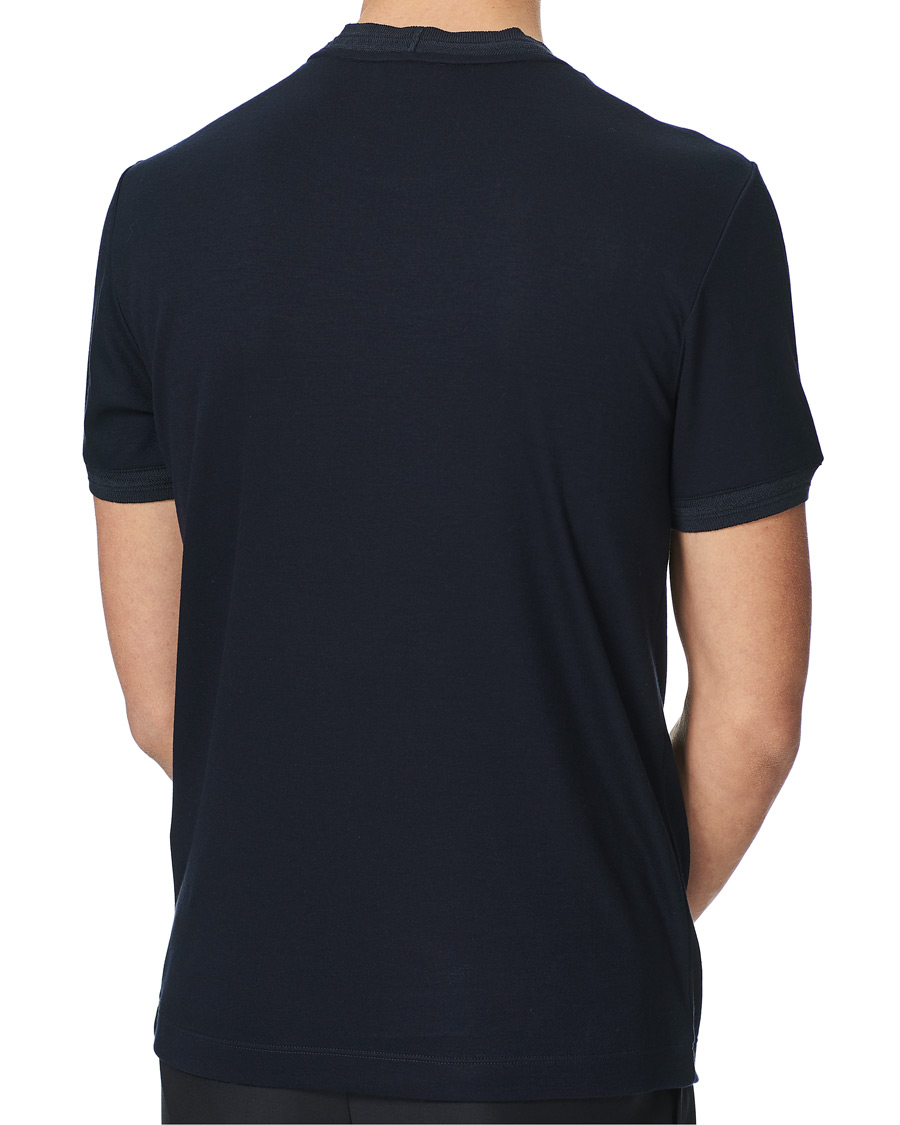 Men | T-Shirts | Giorgio Armani | Soft Silk T-Shirt Navy
