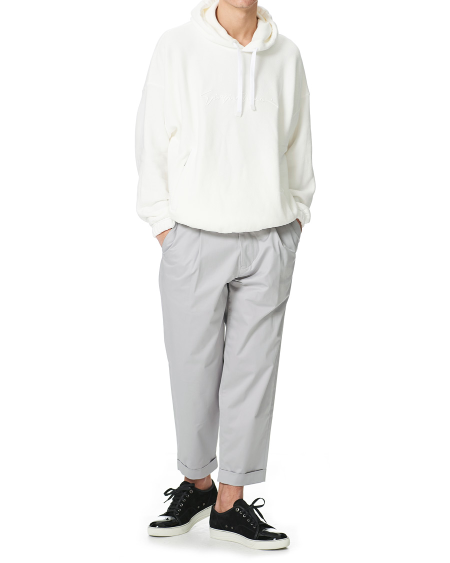 Men | Trousers | Giorgio Armani | Tapered Cotton Trousers Light Grey