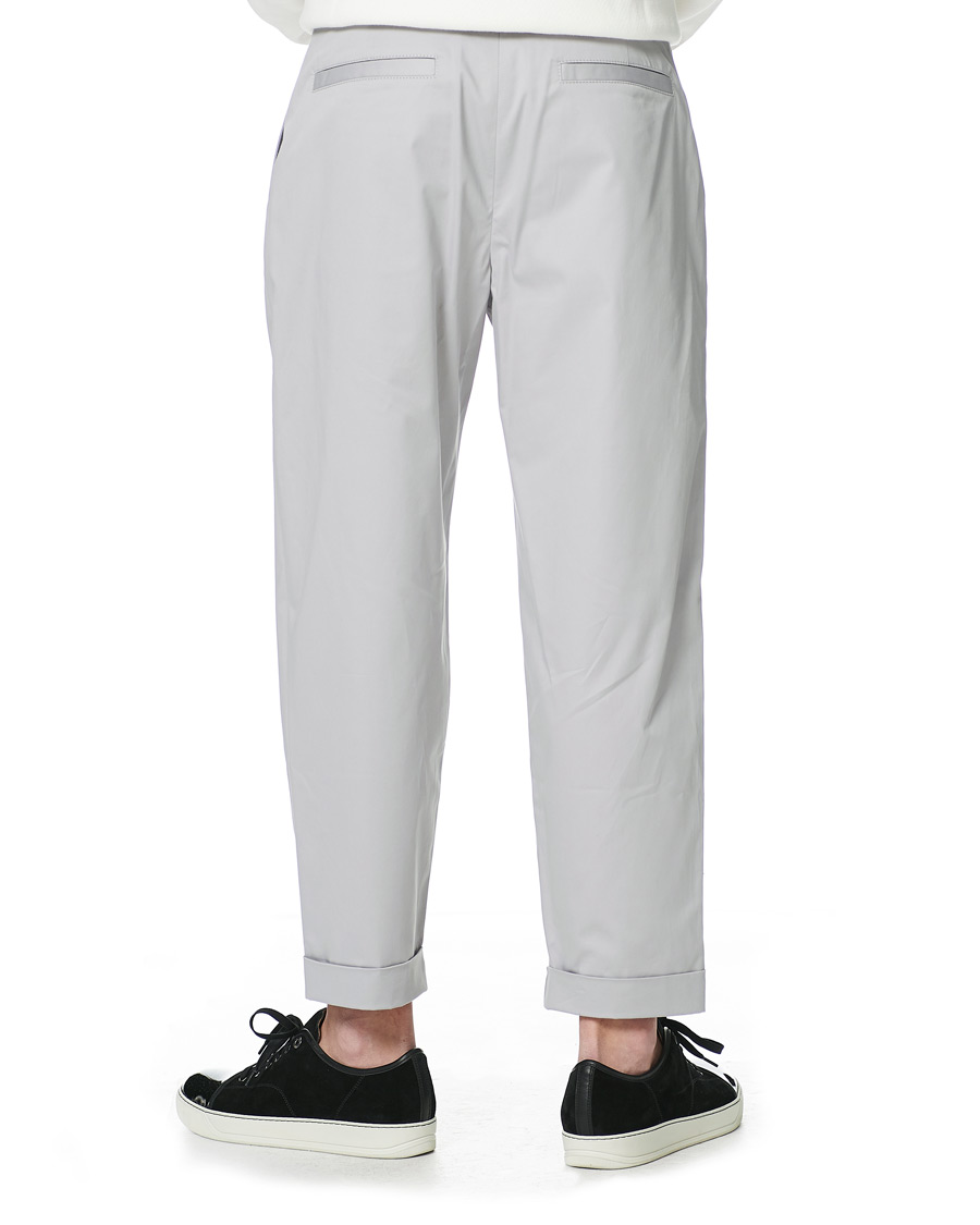 Men | Trousers | Giorgio Armani | Tapered Cotton Trousers Light Grey
