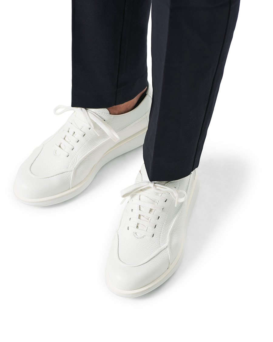 Men | Giorgio Armani Deerskin Leather Sneakers White | Giorgio Armani | Deerskin Leather Sneakers White