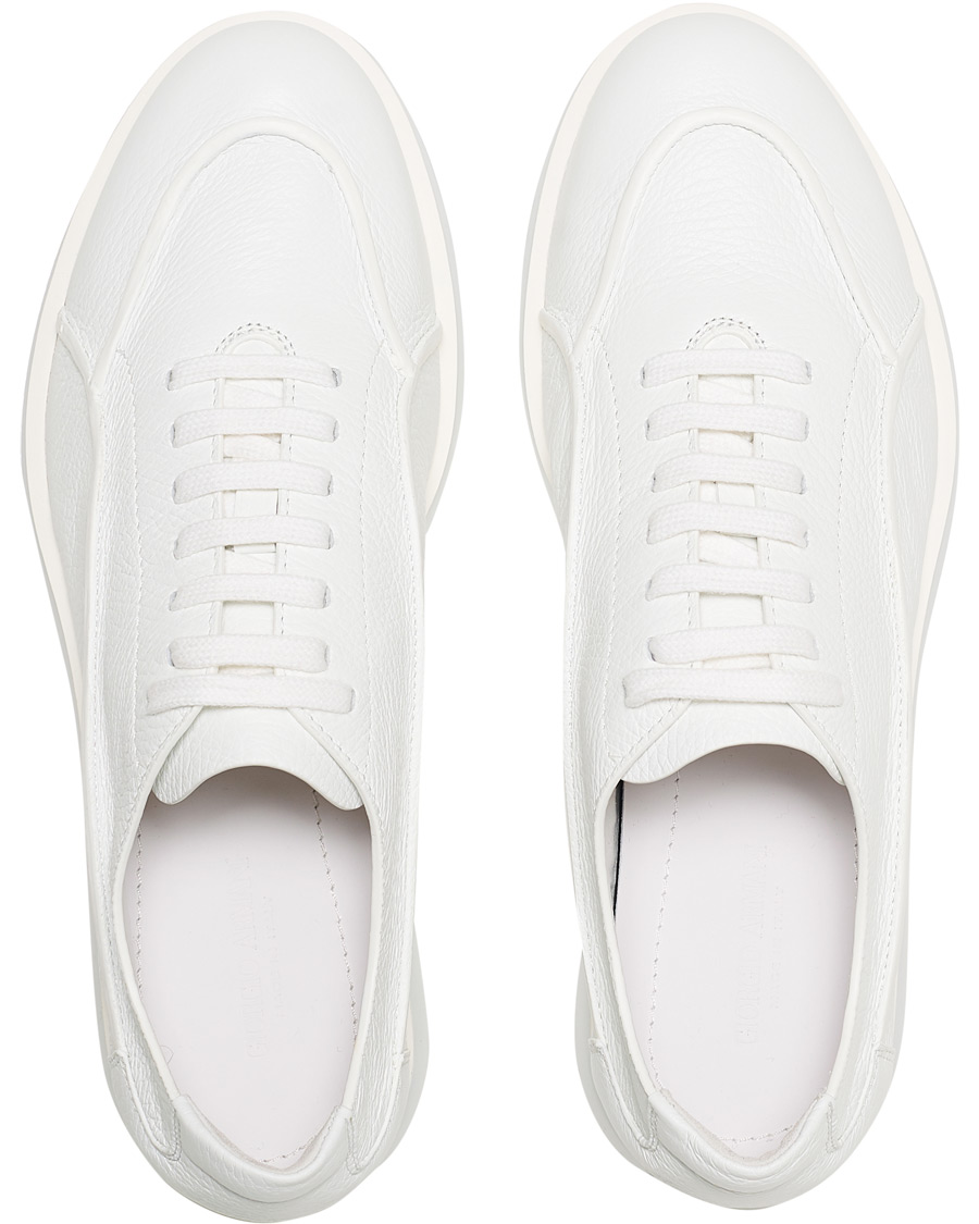 Men | Giorgio Armani Deerskin Leather Sneakers White | Giorgio Armani | Deerskin Leather Sneakers White