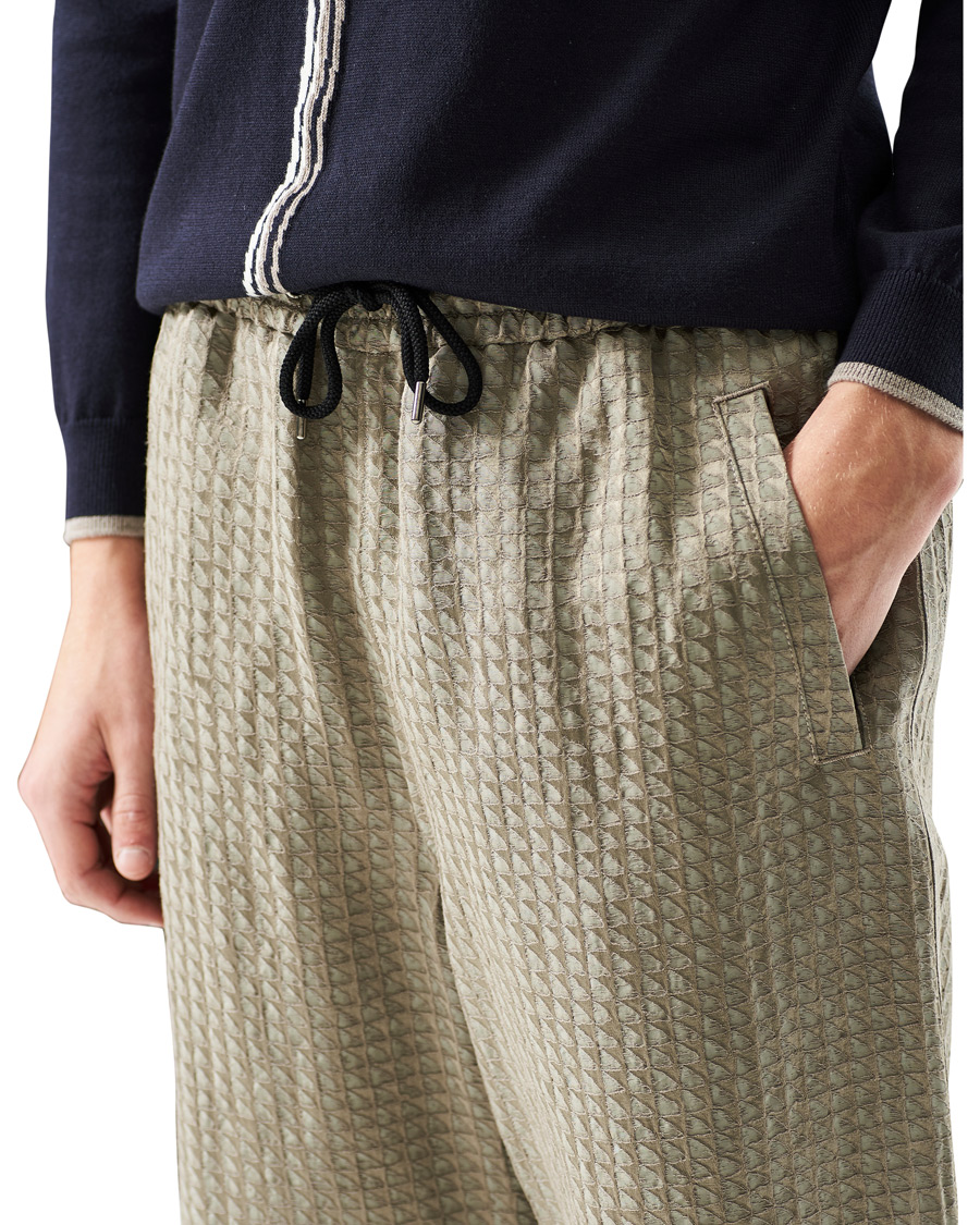 Men | Shorts | Giorgio Armani | Jacquard Drawstring Shorts Beige