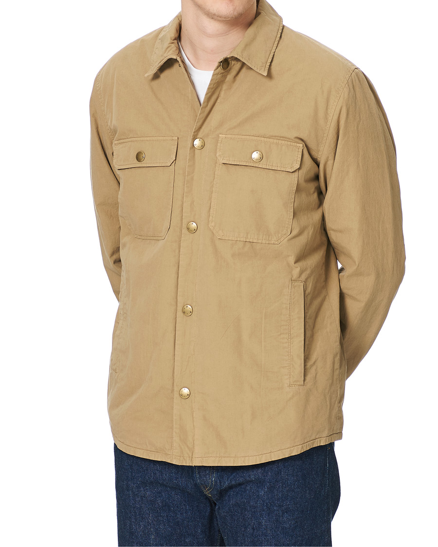 Men | Coats & Jackets | A.P.C. | Alex Garment Dyed Overshirt Dark Beige