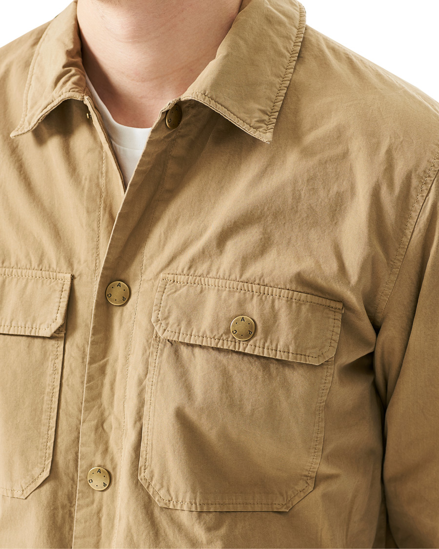 Men | Coats & Jackets | A.P.C. | Alex Garment Dyed Overshirt Dark Beige