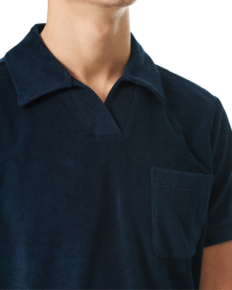 Men | Polo Shirts | A.P.C. | Agustino Short Sleeve Terry Polo Navy