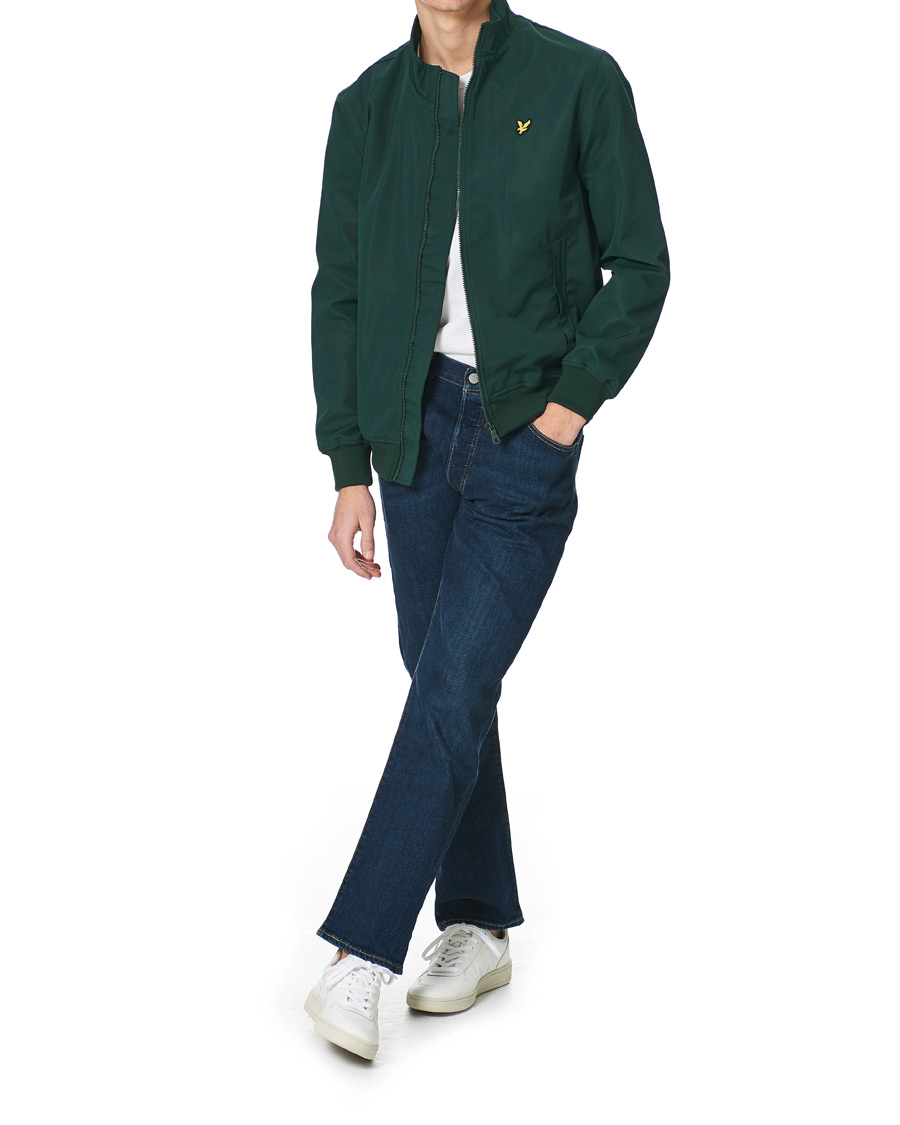Men | Coats & Jackets | Lyle & Scott | Mesh Backed Funnel Neck Jacket Dark Green