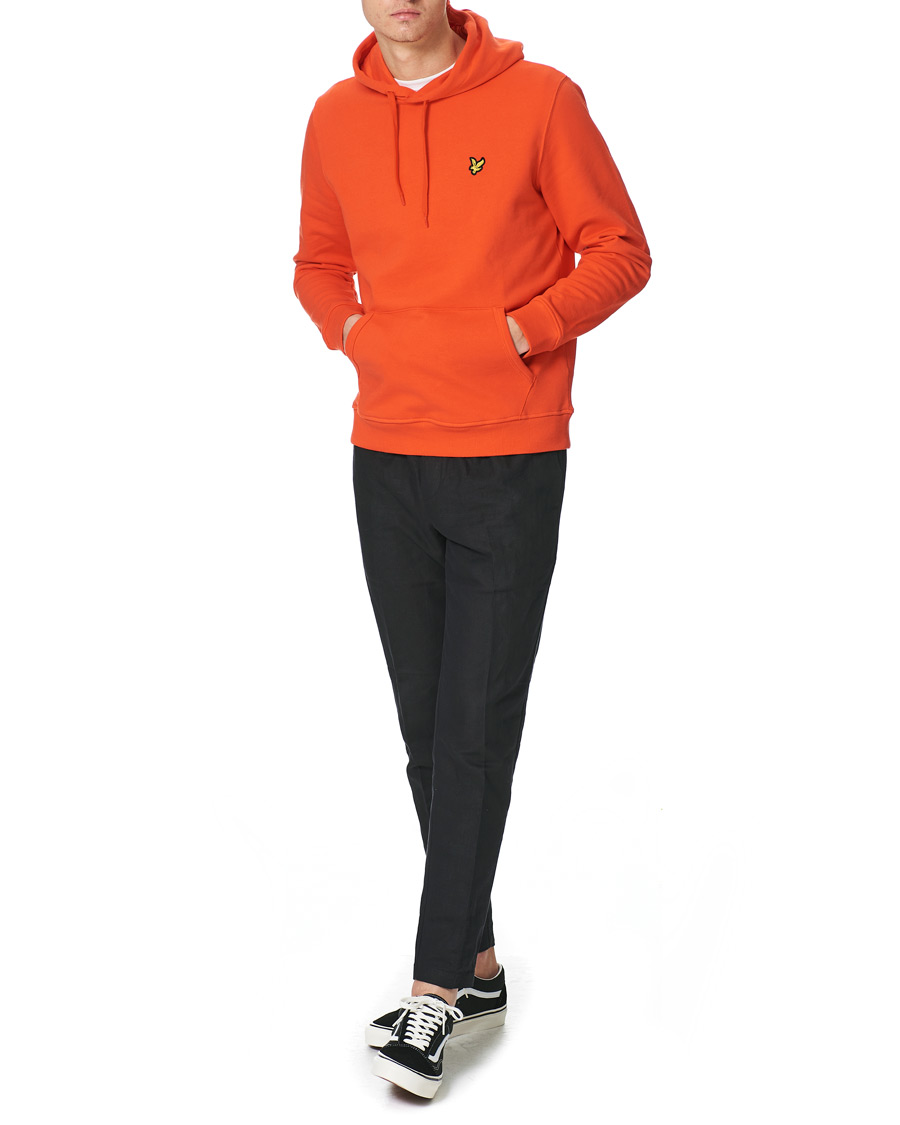 Men | Sweaters & Knitwear | Lyle & Scott | Pullover Organic Cotton Hoodie Red Flyer
