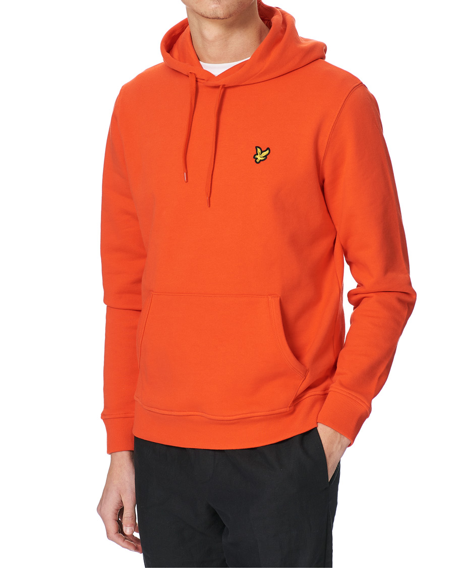 Men | Sweaters & Knitwear | Lyle & Scott | Pullover Organic Cotton Hoodie Red Flyer