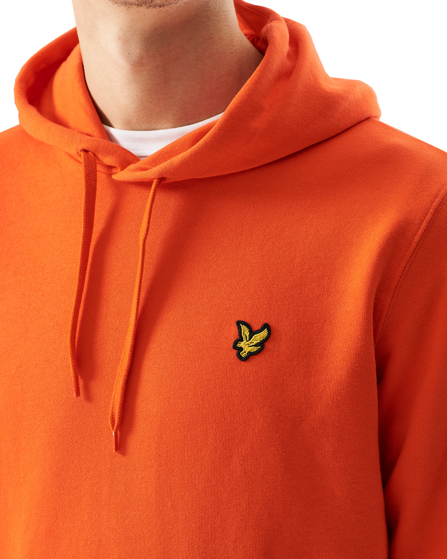 Men | Sweaters & Knitwear | Lyle & Scott | Pullover Organic Cotton Hoodie Red Flyer