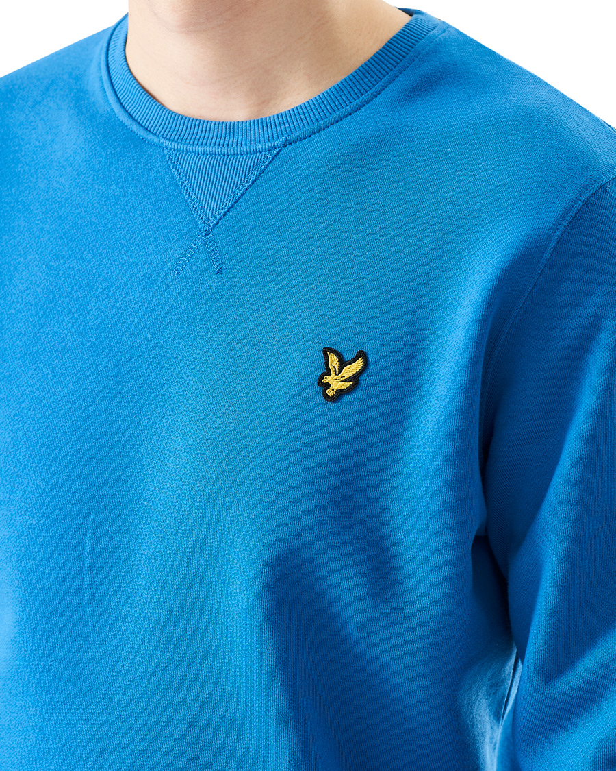 Men | Sweaters & Knitwear | Lyle & Scott | Crew Neck Organic Cotton Sweatshirt Spring Blue