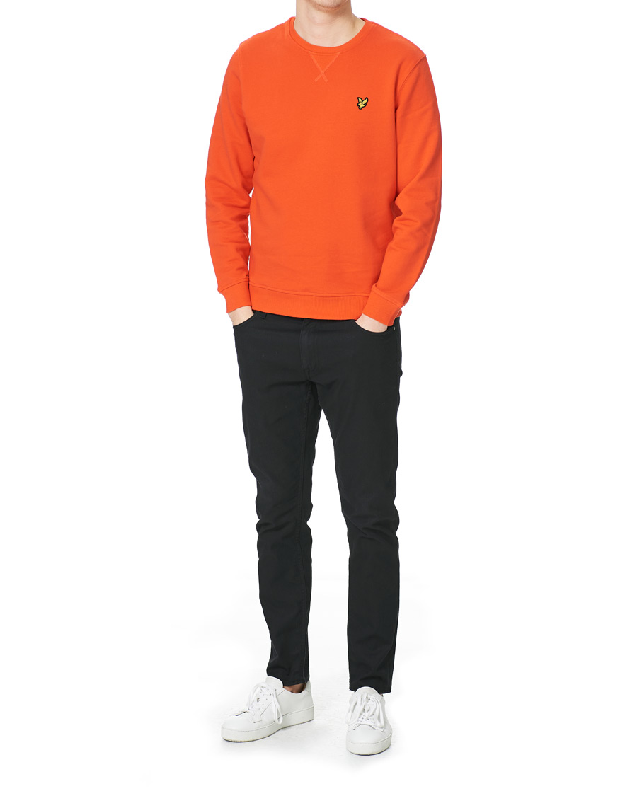 Men | Sweaters & Knitwear | Lyle & Scott | Crew Neck Organic Cotton Sweatshirt Red Flyer