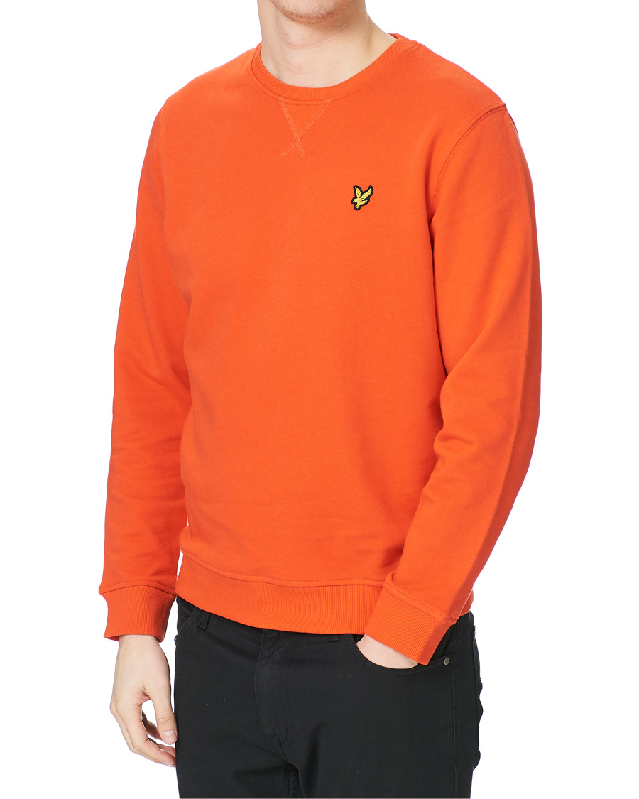 Men | Sweaters & Knitwear | Lyle & Scott | Crew Neck Organic Cotton Sweatshirt Red Flyer