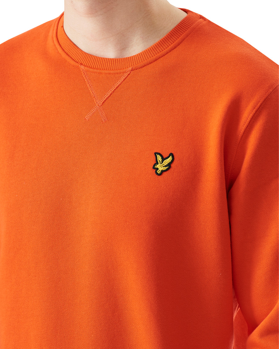 Men | Sweaters & Knitwear | Lyle & Scott | Crew Neck Organic Cotton Sweatshirt Red Flyer