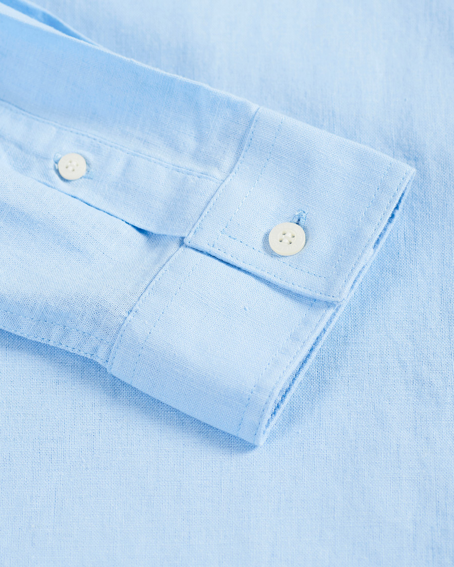 Men | Shirts | Lyle & Scott | Linen/Cotton Shirt Light Blue