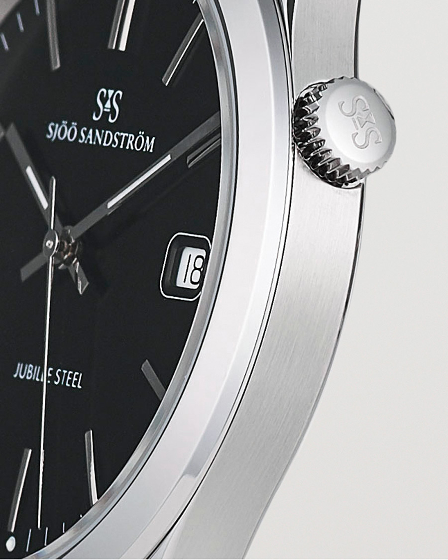 Men | Sjöö Sandström Jubilee Steel Quartz 40mm Black/Steel | Sjöö Sandström | Jubilee Steel Quartz 40mm Black/Steel