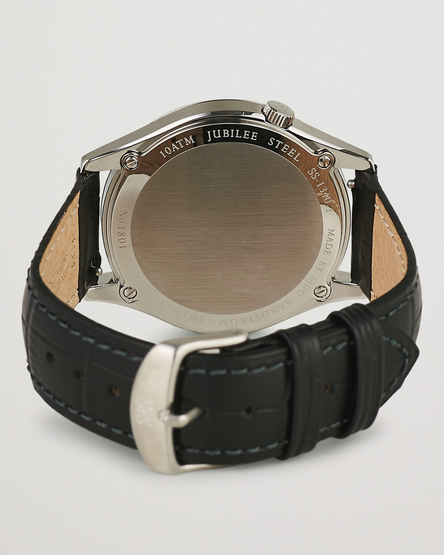 Men | Sjöö Sandström Jubilee Steel Quartz 40mm Black/Black Calf | Sjöö Sandström | Jubilee Steel Quartz 40mm Black/Black Calf