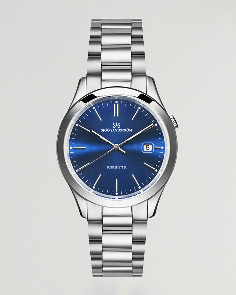 Men | Sjöö Sandström Jubilee Steel Quartz 40mm Blue/Steel | Sjöö Sandström | Jubilee Steel Quartz 40mm Blue/Steel