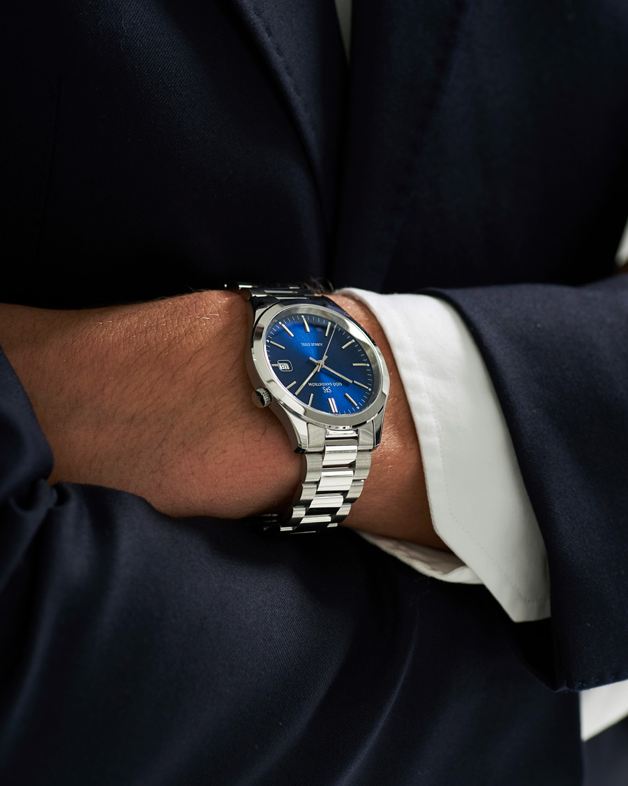 Men | Sjöö Sandström Jubilee Steel Quartz 40mm Blue/Steel | Sjöö Sandström | Jubilee Steel Quartz 40mm Blue/Steel