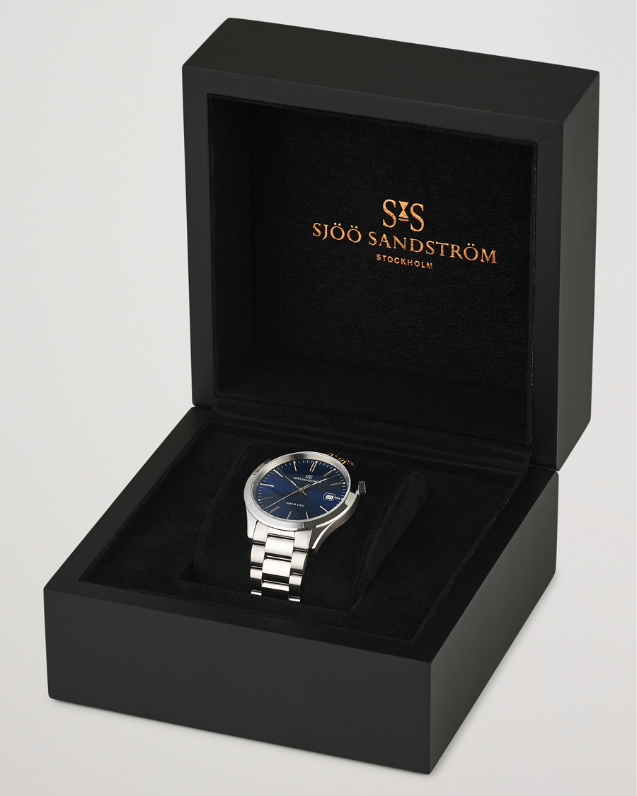 Men | Sjöö Sandström Jubilee Steel Quartz 40mm Blue/Steel | Sjöö Sandström | Jubilee Steel Quartz 40mm Blue/Steel
