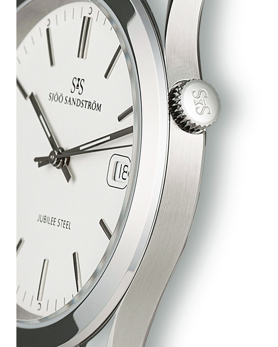 Men | Sjöö Sandström Jubilee Steel Quartz 40mm White/Steel | Sjöö Sandström | Jubilee Steel Quartz 40mm White/Steel