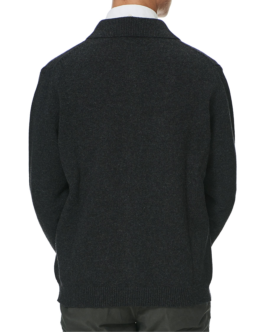 Men | Sweaters & Knitwear | Oscar Jacobson | Logan Wool Cardigan Charcoal