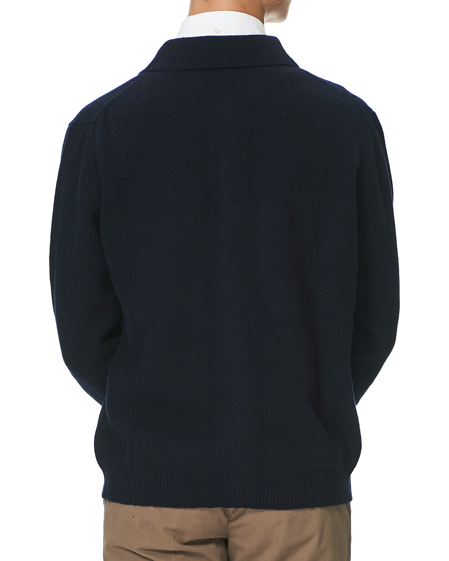 Men | Sweaters & Knitwear | Oscar Jacobson | Logan Wool Cardigan Navy