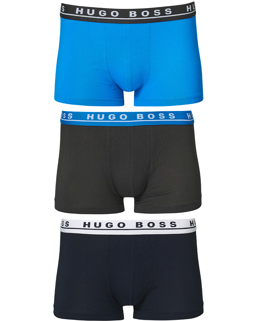 Men | Underwear & Socks | BOSS BLACK | BOSS 3-Pack Trunk Boxer Shorts Grey/Navy/Blue