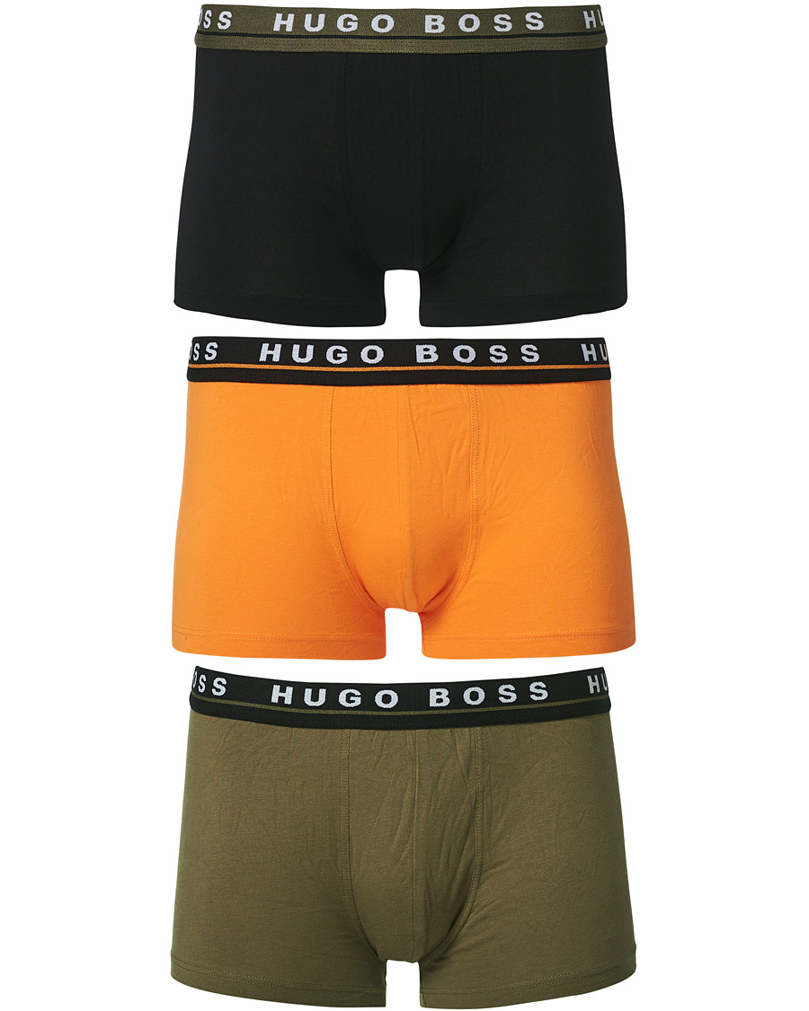 Men | Underwear & Socks | BOSS BLACK | BOSS 3-Pack Trunk Boxer Shorts Black/Orange/Green