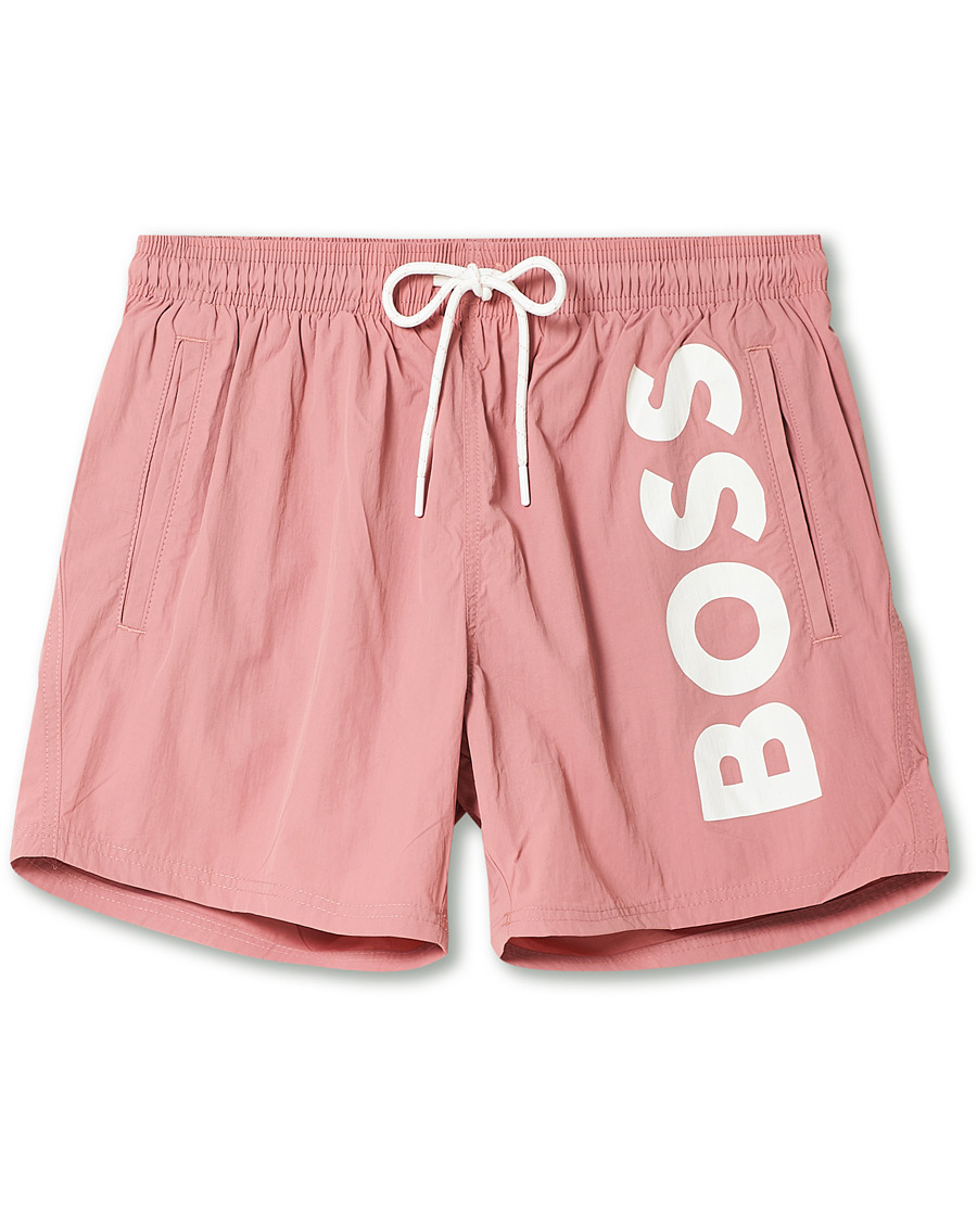 Men | Swimwear | BOSS BLACK | BOSS Octopus Logo Swimtrunks Open Pink