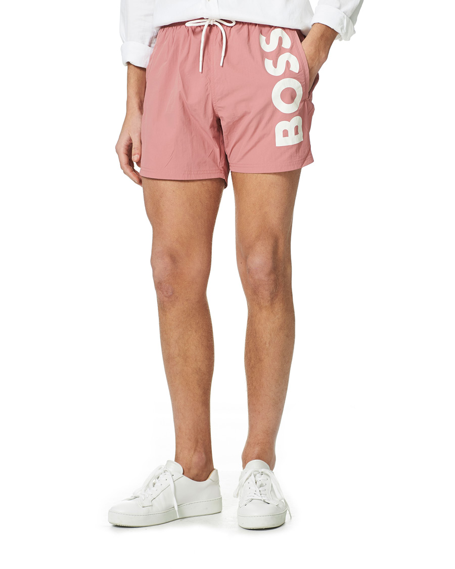 Men | Swimwear | BOSS BLACK | BOSS Octopus Logo Swimtrunks Open Pink