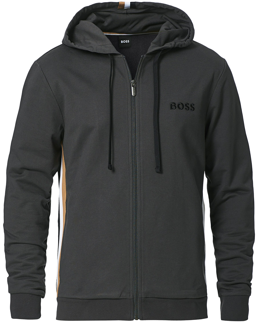 Men | Sweaters & Knitwear | BOSS BLACK | BOSS Heritage Tracksuit Full-Zip Hoodie Dark Grey