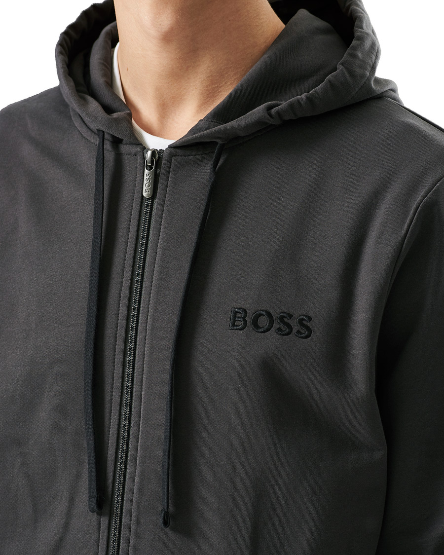 Men | Sweaters & Knitwear | BOSS BLACK | BOSS Heritage Tracksuit Full-Zip Hoodie Dark Grey