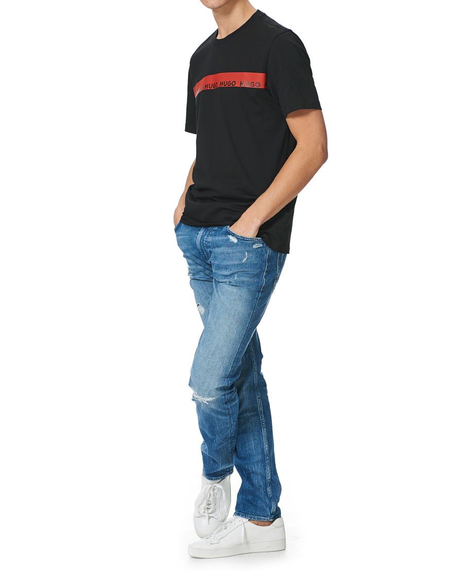 Men | T-Shirts | HUGO | Diziano Logo Crew Neck Tee Black