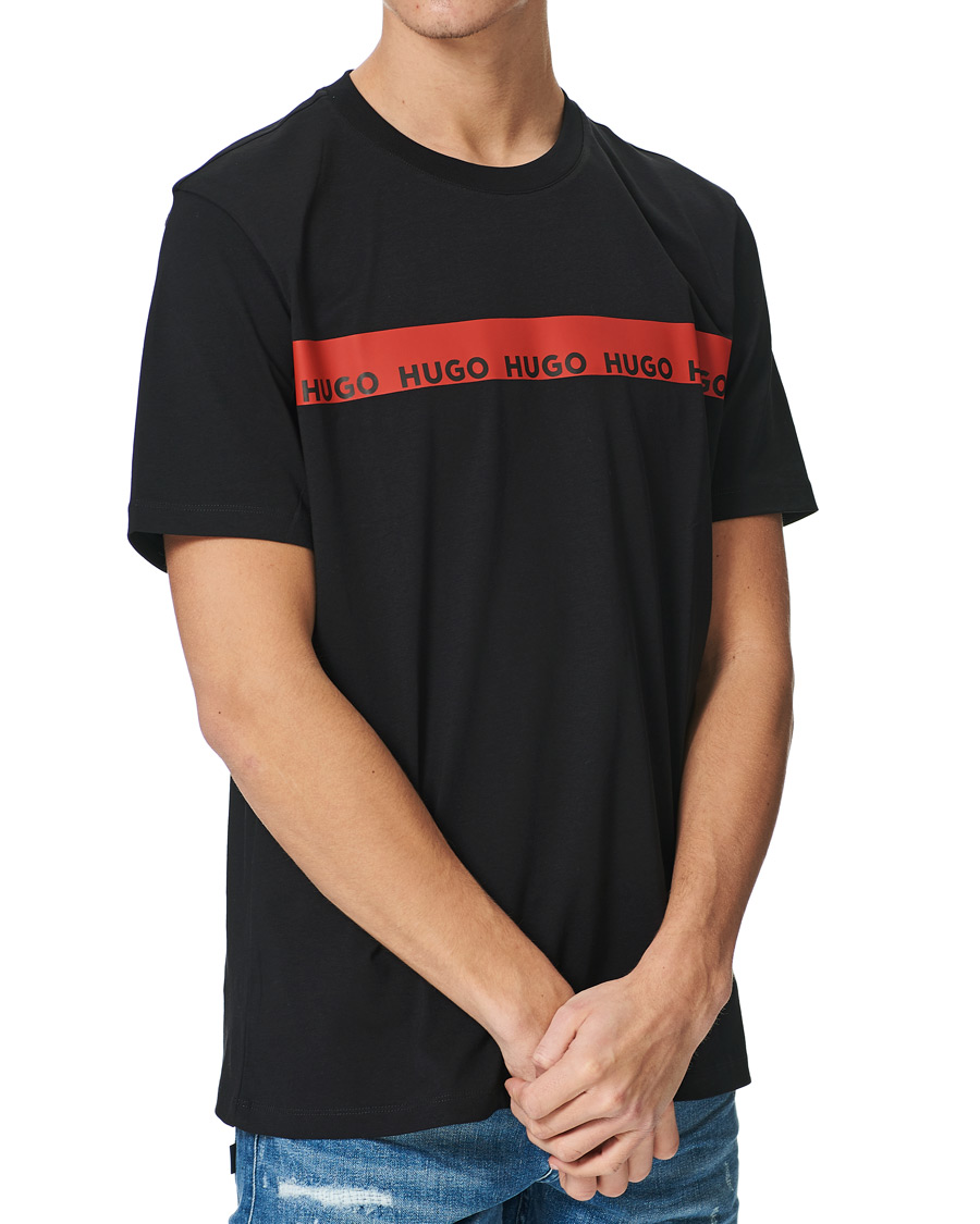 Men | T-Shirts | HUGO | Diziano Logo Crew Neck Tee Black