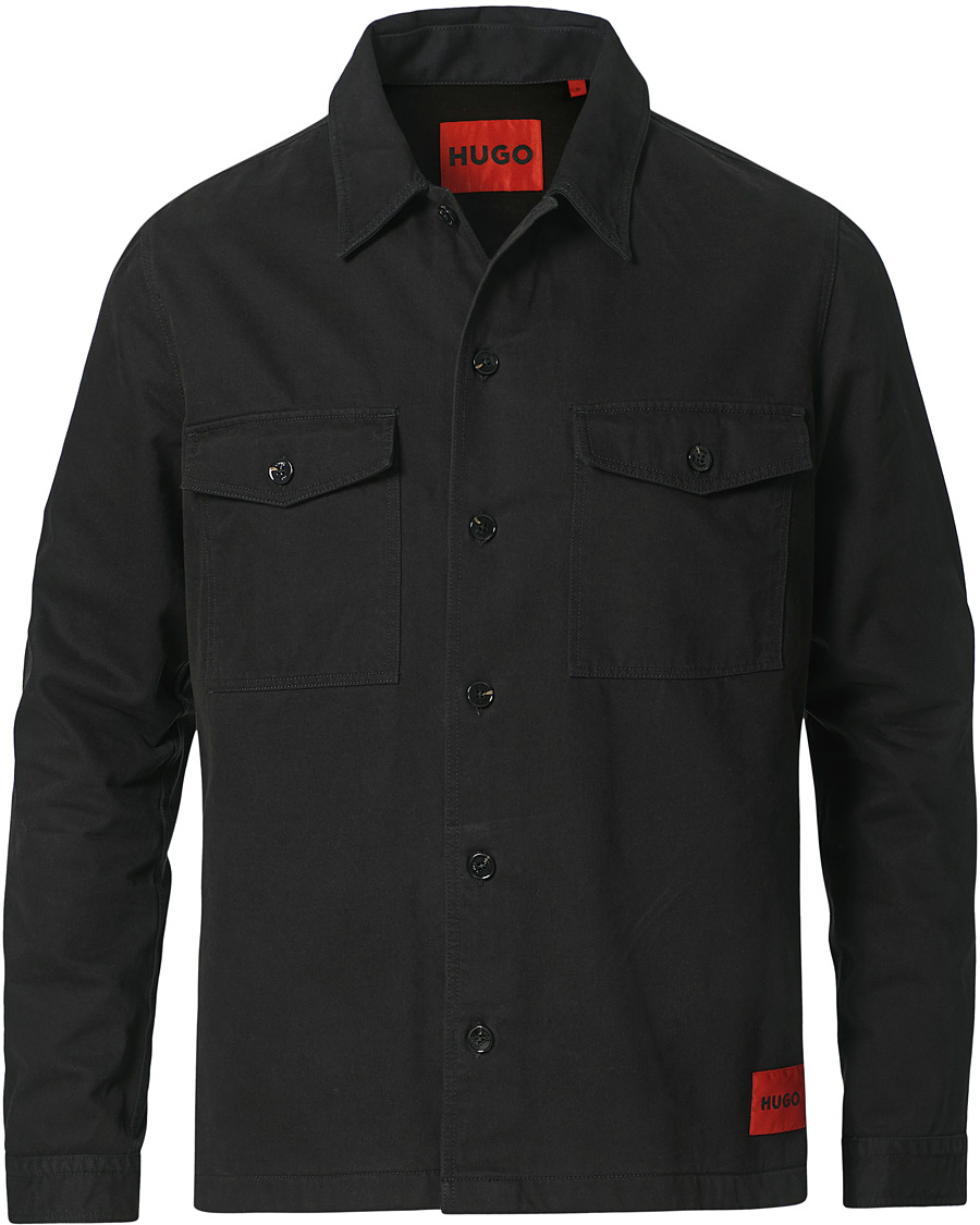 Men | Shirts | HUGO | Enalu Overshirt Black