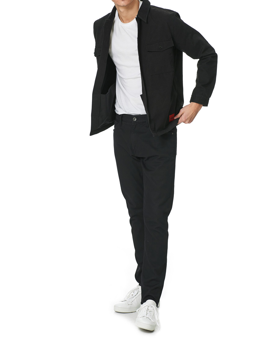 Men | Shirts | HUGO | Enalu Overshirt Black