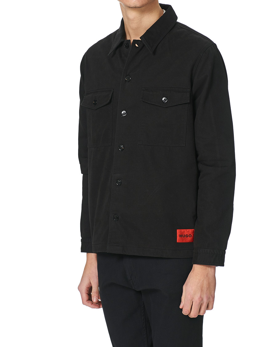 Men | Shirts | HUGO | Enalu Overshirt Black